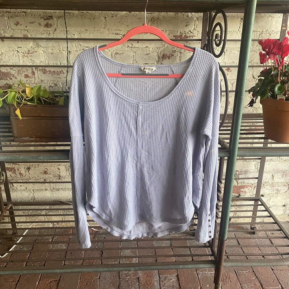 Lucky brand shirt with button detail on sleeve